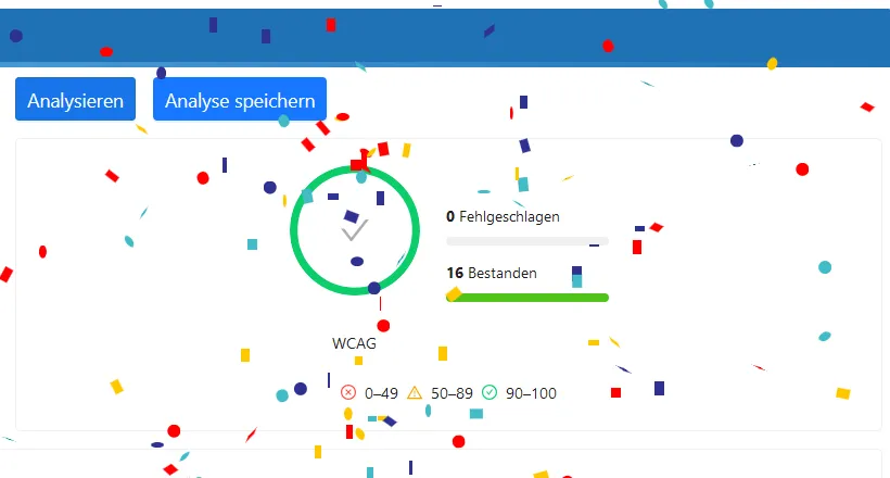 Webseiten bestehen WCAG Test